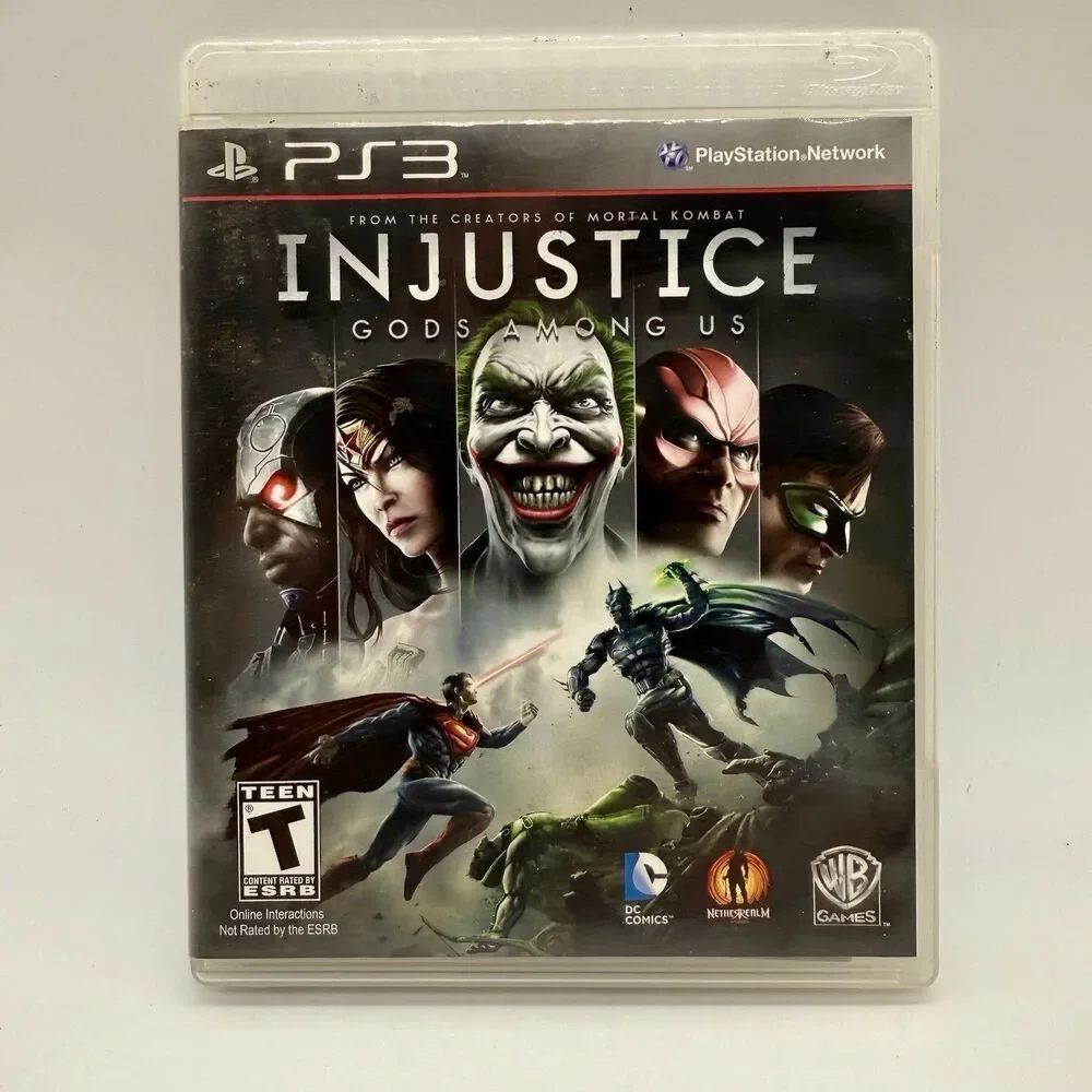 Injustice Gods Among Us Playstation 3 PS3 Game Case Manual Tested